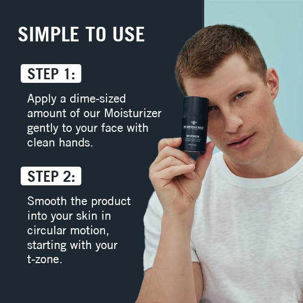 Mens Face Moisturizer, Hydrates Dry Skin, Soothes Irritation, Eliminates Razor Burn & Redness, Daily Use Moisturizing Face Cream, Anti Aging & Anti Wrinkle, Fragrance Free, No Sticking, No Strong Odor-GlimoraGlow