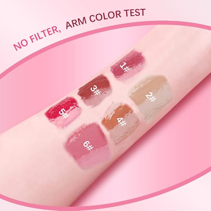 ibcccndc Lip Plumper gloss,Natural Lip Plumper,High Shine Lip Plumper,Lip Enhancer for Fuller,Sexy Lip Gloss,Shiny Lip Gloss For Girls and Women (6)-GlimoraGlow