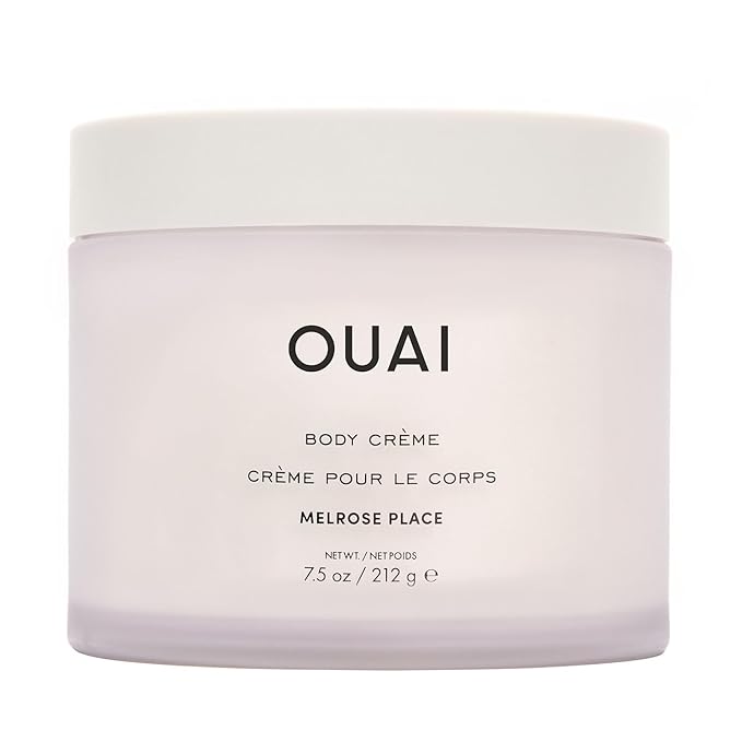 OUAI Body Cream, Melrose Place - Hydrating Whipped Body Cream with Cupuaçu Butter, Coconut Oil and Squalane - Softens Skin and Delivers Healthy-Looking Glow - Sulfate Free Skin Care (7.5 Oz)-GlimoraGlow