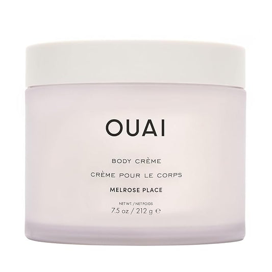 OUAI Body Cream, Melrose Place - Hydrating Whipped Body Cream with Cupuaçu Butter, Coconut Oil and Squalane - Softens Skin and Delivers Healthy-Looking Glow - Sulfate Free Skin Care (7.5 Oz)-GlimoraGlow