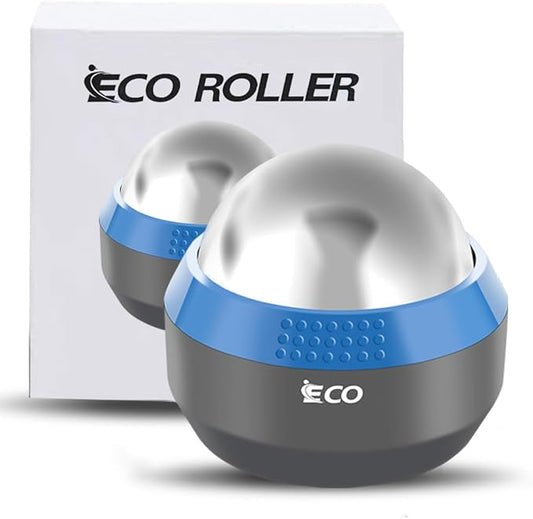 iECO Cryosphere Cold Massage Roller Ball - Massage Ball for Cold & Heat Relief, Myofascial Release, Trigger Point Therapy, Muscle Knots - Deep Tissue Ice Massager-GlimoraGlow