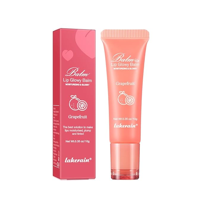 Hydrating Lip Butter Balm for a Glossy Finish and Lip Glow - Lip Glowy Balm with Summer-worthy Fragrance | Vegan Lip Care (#3-Grapefruit)-GlimoraGlow