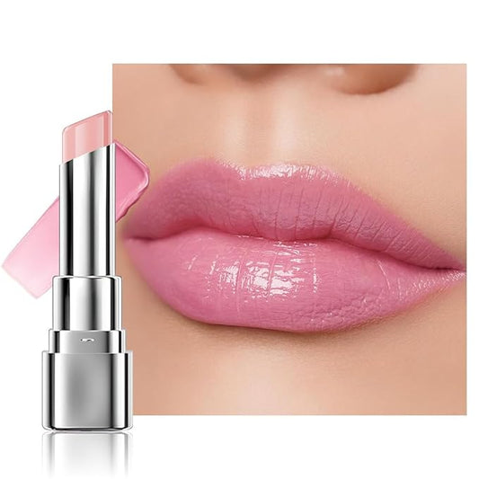 1Pcs Tinted Lip Balm Moisturizing Lipstick – Soft Pale Pink Sheer Hydrating Lip Color for Dry Lips – Nourishing Lip Balm for All Women with a Subtle Natural Scent (S01 Spring)-GlimoraGlow