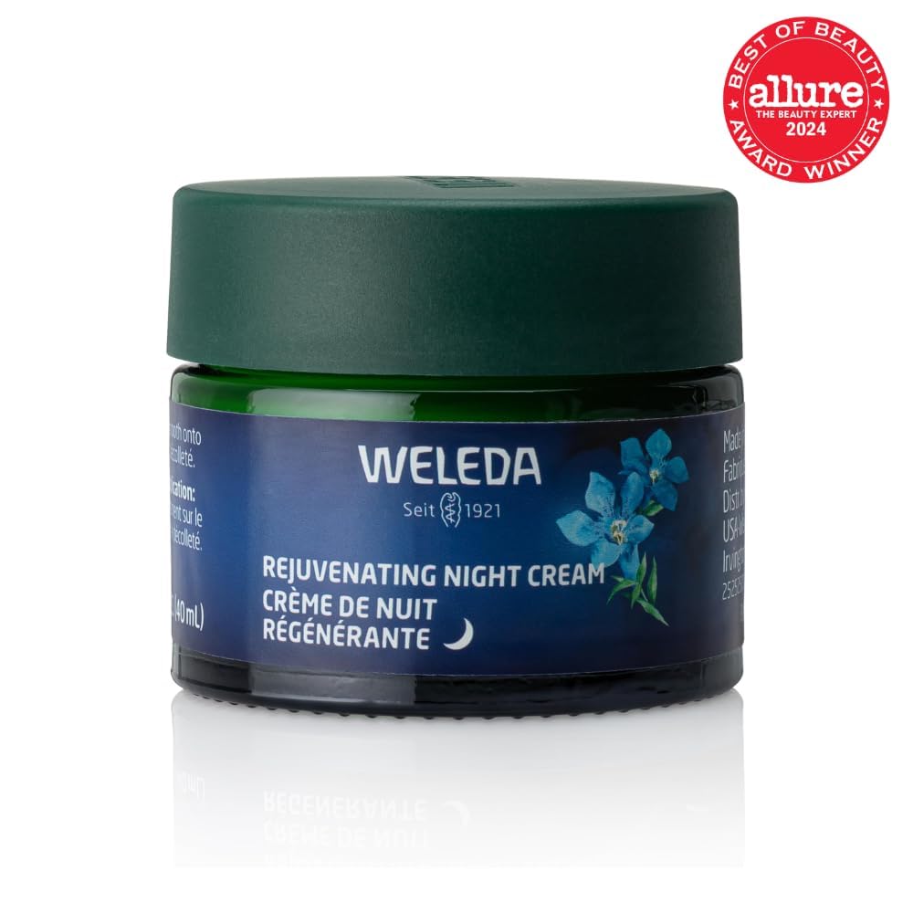 Weleda Face Care Rejuvenating Night Cream, Plant Rich Moisturizer with Blue Gentian and Edelweiss-GlimoraGlow