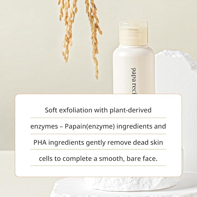 Papa Recipe Blemish Enzyme Powder Rice Cleanser – Gentle Triple Exfoliation with Papain, PHA & Rice Powder – Low pH Korean Skincare Face Wash for Clearer, Radiant Skin-GlimoraGlow