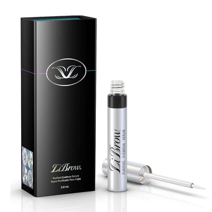 LiBrow Purified Eyebrow Physician-Formulated Serum for Fuller & Thicker Looking Eyebrows | Natural Eyebrow Enhancer Safe for Sensitive Skin | 90-Day Supply (3ml)-GlimoraGlow