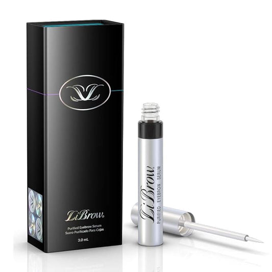 LiBrow Purified Eyebrow Physician-Formulated Serum for Fuller & Thicker Looking Eyebrows | Natural Eyebrow Enhancer Safe for Sensitive Skin | 90-Day Supply (3ml)-GlimoraGlow