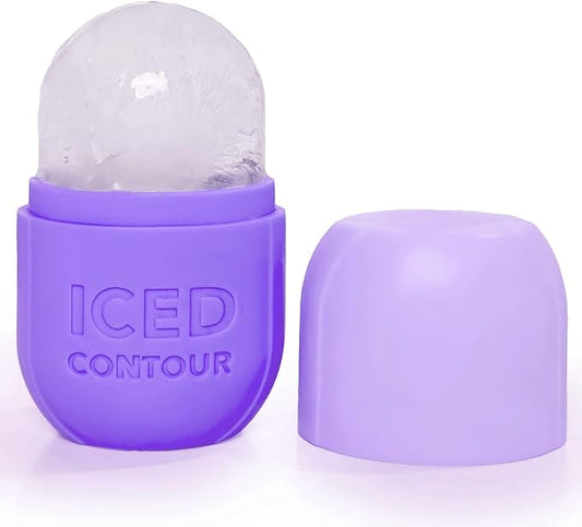 Ice Roller for Face, Ice Face Roller for Eyes, Neck and Cold Therapy for Injuries. Ice Mold for Face Massager, Skin Care. Remove Fine Lines, Shrink Pores, Reduce Acne (Purple)-GlimoraGlow