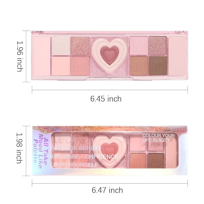 12 Colors Nude Natural Pink Matte Shimmer Eyeshadow Palette for Eye Makeup,High Pigmented Brown Eye Shadow Primers Powder Palet de sombras de ojos-GlimoraGlow