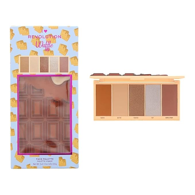 I Heart Revolution - CHOCOLATE FACE PALETTE - Contouring palette - WAFFLE-GlimoraGlow