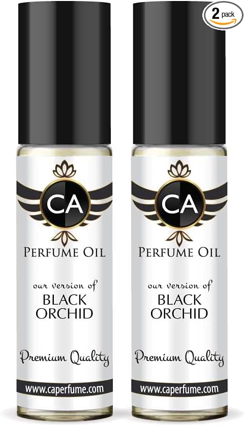 CA Perfume Impression of Black Orchid For Women Replica Fragrance Body Oil Dupes Attar Roll-On 0.3 Fl Oz-X2-GlimoraGlow