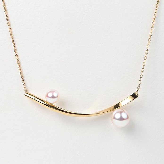 Japanese 4.5-6.0mm Akoya Cultured Pearl Pendant Necklace for Women with 18K Yellow Gold | Stylish Design Excellent Gift | Pearl Necklace-GlimoraGlow