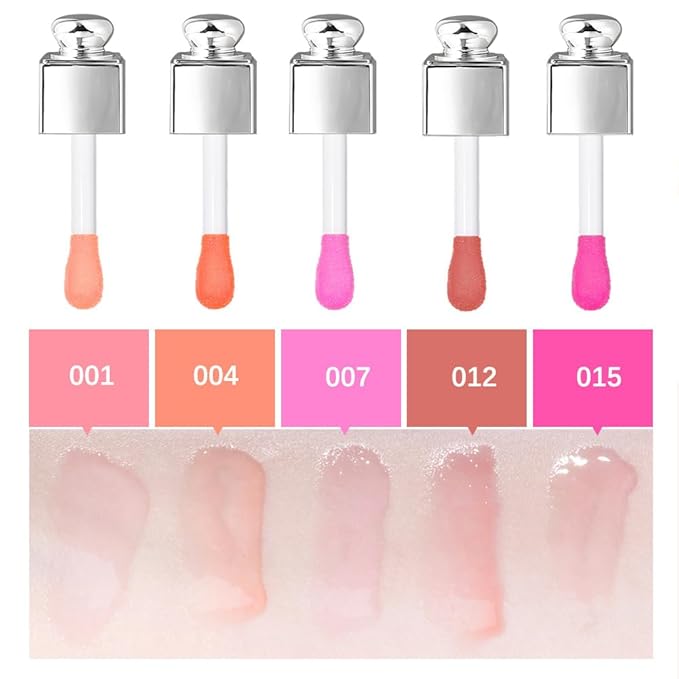 Hydrating Lip Glow Oil, Moisturizing Lip Glow Oil, Nourishing Glossy Transparent Lip Oil, Plumping Lip Oil, Lip Balm, Non-sticky Tinted Toot Lip Balm for Lip Care (CORAL) 0.2 OZ-GlimoraGlow