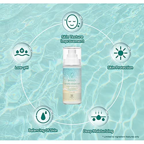 Ceramide Oxygen Face Mist | Low pH, Vegan, Cruelty Free | Hydrating Refreshing Soothing Facial Mist Spray with Antioxidants 2.7 Fl Oz (3)-GlimoraGlow
