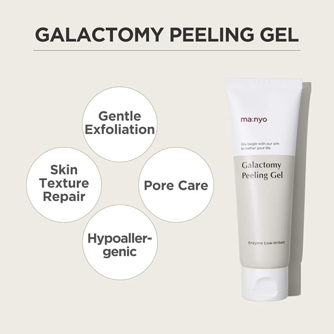 ma:nyo Galactomy Enzyme Peeling Gel | Gentle Exfoliator for Smooth & Radiant Skin | Removes Dead Skin & Impurities | Suitable for All Skin Types,Korean Skincare | 2.5fl oz (75ml)-GlimoraGlow