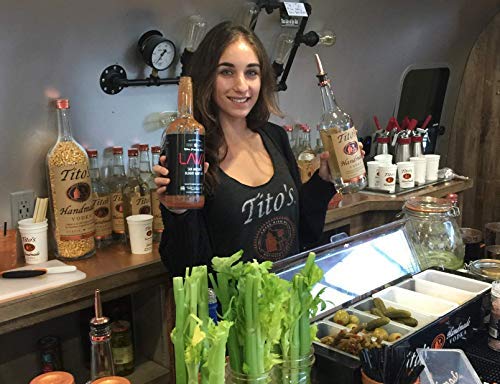 (3 Pack) LAVA Premium Bloody Mary Mix; Italian San Marzano Tomatoes, No Artificial Sweeteners, Vegan, Ready to Use, No Added Sugar, 1-Liter (33.8oz) Glass-GlimoraGlow