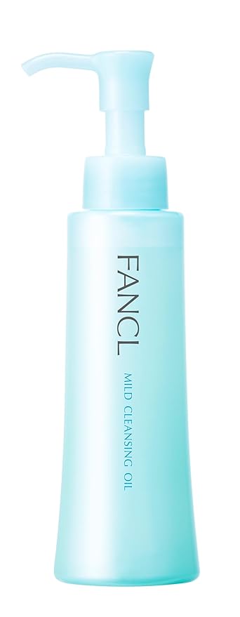 FANCL Mild Cleansing Oil, Japanese Facial Cleansing Oil, Makeup Remover, Oil Cleanser, 100% Preservative Free, Clean Skincare for Sensitive Skin [US Package] (1, Blue)-GlimoraGlow