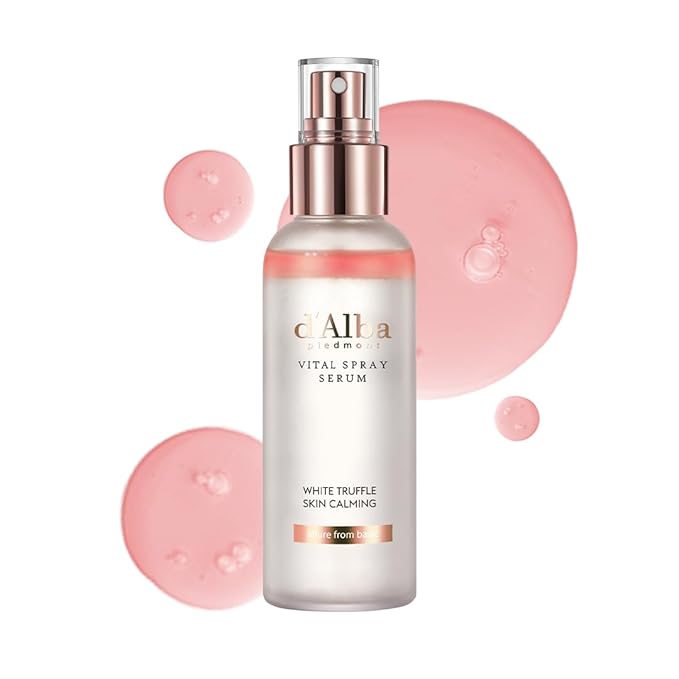 d'alba Piedmont Italian White Truffle Vital Spray Serum, Vegan Skin Care, Calming and Hydrating Facial Mist for Red and Sensitive Skin, Glow Serum, Surfactant Free, All in One, Korean Skin Care-GlimoraGlow