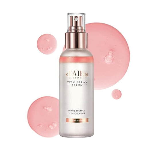 d'alba Piedmont Italian White Truffle Vital Spray Serum, Vegan Skin Care, Calming and Hydrating Facial Mist for Red and Sensitive Skin, Glow Serum, Surfactant Free, All in One, Korean Skin Care-GlimoraGlow