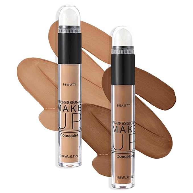 2 Pack Liquid Foundation Cream for Face Makeup,Durable Full Coverage Matte Concealer Make Up,Oil Control & Waterproof Base Primer -0.35+0.35 Fl.Oz (05+06#)-GlimoraGlow