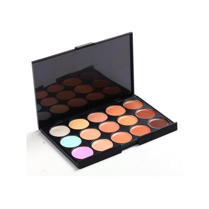 15 Colour Makeup Contour Palette-Cream Concealer Kit,Blemish Face Contouring Highlighter Palette,Professional Base Foundation Beauty Make up Cream+11pcs Makeup Brushs-GlimoraGlow