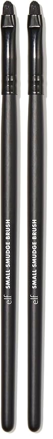 e.l.f. Small Smudge Brush for Precision Eyeshadow and Eyeliner, Synthetic (Pack of 2)-GlimoraGlow
