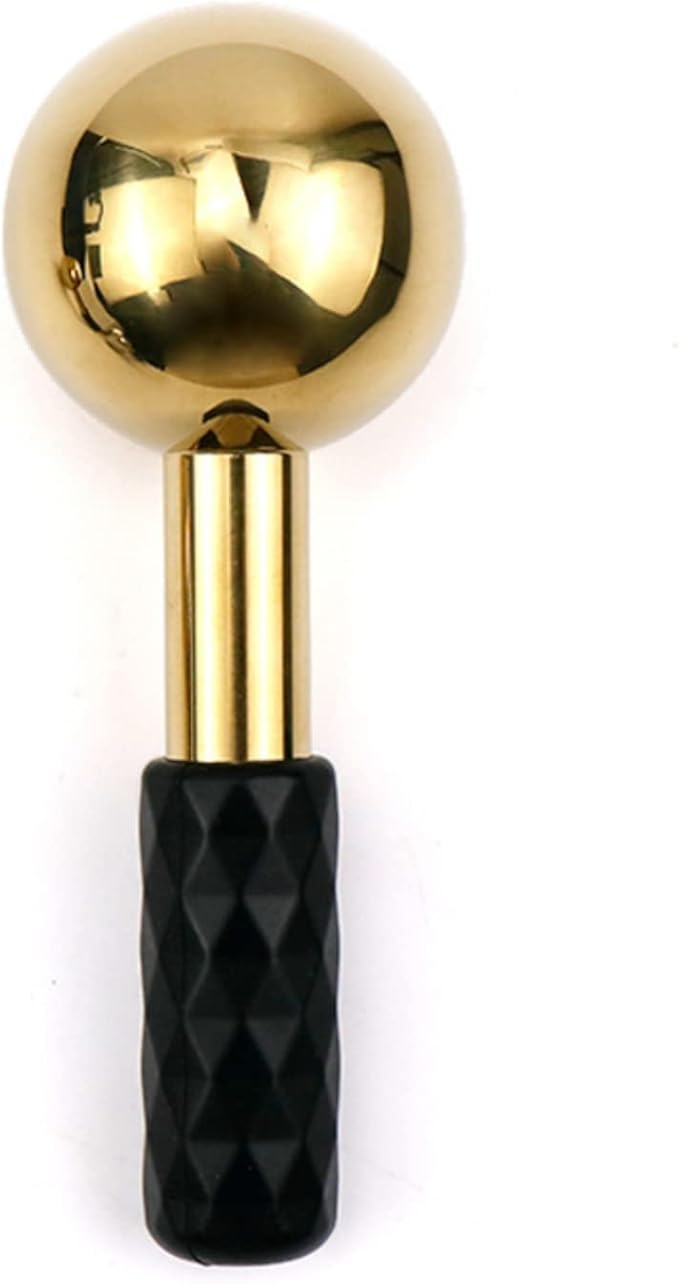 Globes for Facials, Cooling Roller for Face, Cryo Sticks Massager for Face Neck & Eyes, Cold Roller Skin Care for face Puffiness, Dark Circles, Wrinkles, Collagen Production (Gold)-GlimoraGlow