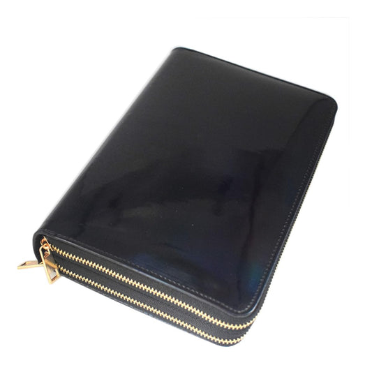 216 Slots Stamping Plate Holder Case Rainbow Laser Design Nail Stamping Plate Organizer Round Square Rectangular Nail Art Stamp Template Organizer 1pcs Empty Nail Art Plate Case Bag (black -216 Slots)-GlimoraGlow