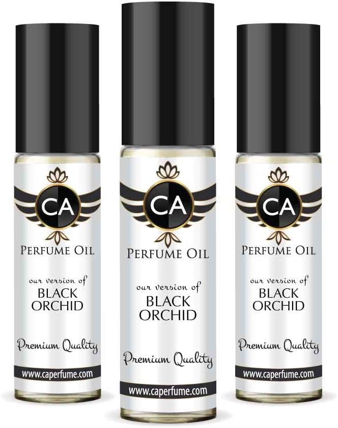 CA Perfume Impression of Black Orchid For Women Fragrance Body Oil Roll-On 0.3 Fl Oz-X3-GlimoraGlow