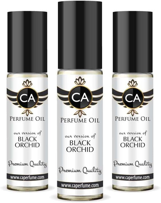 CA Perfume Impression of Black Orchid For Women Fragrance Body Oil Roll-On 0.3 Fl Oz-X3-GlimoraGlow