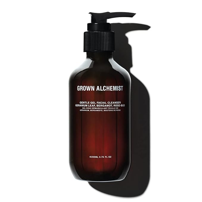 Grown Alchemist Gentle Gel Facial Cleanser with Bergamot and Rosebud. Hydrating Exfoliating Face Wash with Willow Bark, a Salicylic Acid Alternative. Natural Facewash for Men and Women-GlimoraGlow