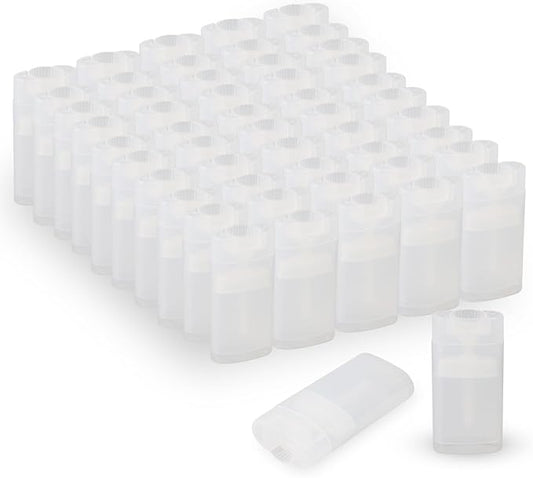 100PCS 15ML Transparent Empty Oval Deodorant Lip Lipstick Balm Tubes Containers for DIY Homemade Crayon Chapstick Holder-GlimoraGlow