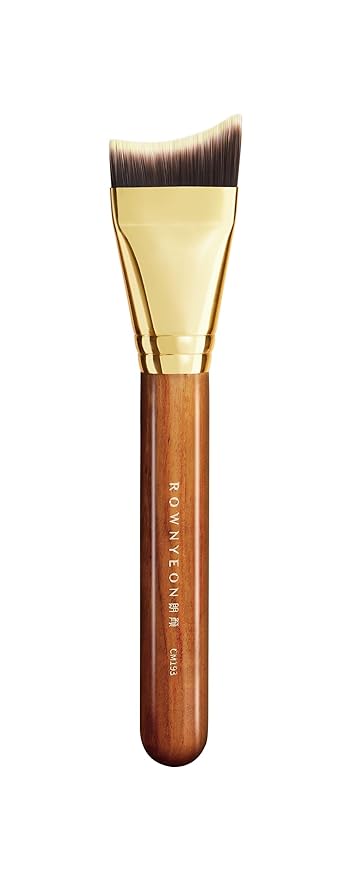 Desert Oak Series Mermaid Tail Foundation Brush - Airbrush - Filter Finish for Liquid & Cream Foundation, Bubinga Wood Handle (CM 193)-GlimoraGlow