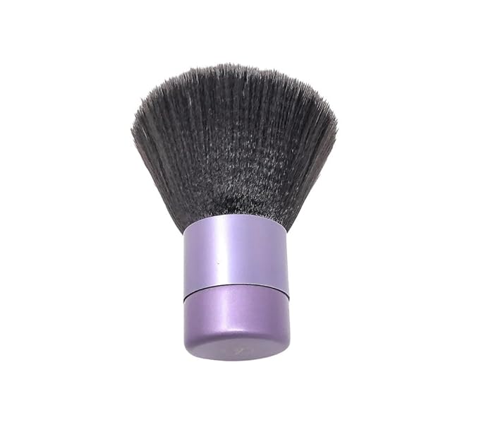 Luxurious and Large Ultra Soft Fluffy Powder Brush, Multipurpose Face, Body, Barber and Beauty Tool, with wooden base Soft Kabuki Brush by BevyGold (Violet)-GlimoraGlow
