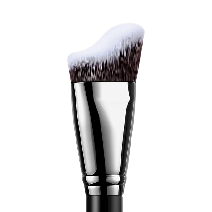 EIGSHOW Foundation Brush with Wave Shaped Head for Liquid, Cream, Powder Blending Cheekbones Jawline, Large Premium Dense Synthetic Bristles (F659)-GlimoraGlow
