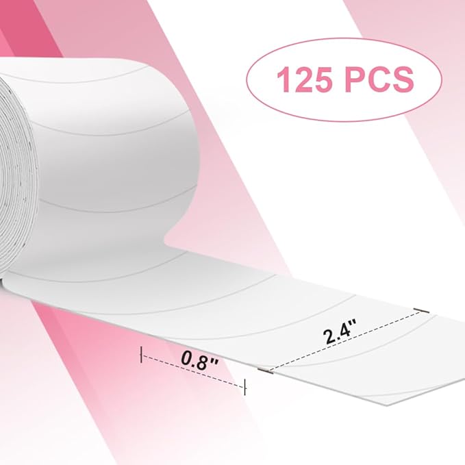 Foam Eye Pads for Eyelash Extensions - Akissos 125 PCS Pre Cut Medical Foam Tape Under Eye Pads Lash Extension Supplies Beauty Tools Lint Free Hypoallergenic No Latex Waterproof-GlimoraGlow