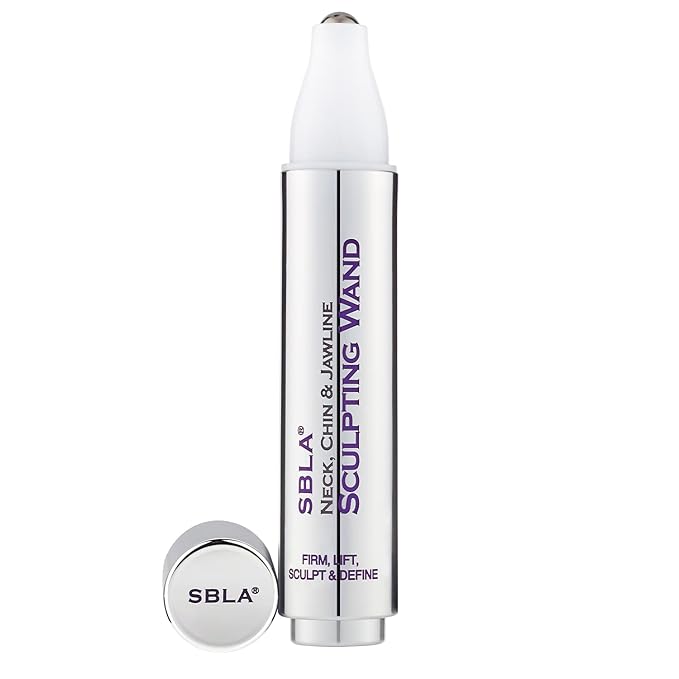 SBLA Beauty - Neck, Chin & Jawline Sculpting Wand 0.7 Fl Oz / 20mL - Lifts & Firms the Neck, Chin, Jawline & Decollete - Reduces Lines & Wrinkles - Smooths, Tightens Sagging Skin - Evens Out Skin Tone-GlimoraGlow