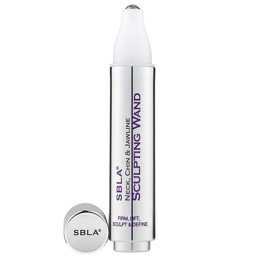 SBLA Beauty - Neck, Chin & Jawline Sculpting Wand 0.7 Fl Oz / 20mL - Lifts & Firms the Neck, Chin, Jawline & Decollete - Reduces Lines & Wrinkles - Smooths, Tightens Sagging Skin - Evens Out Skin Tone-GlimoraGlow