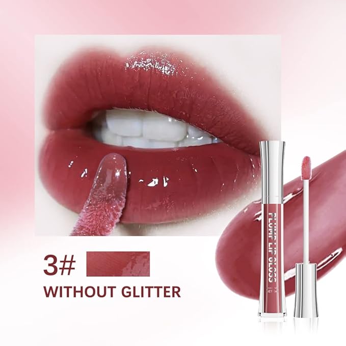 ibcccndc Lip Plumper gloss,Natural Lip Plumper,High Shine Lip Plumper,Lip Enhancer for Fuller,Sexy Lip Gloss,Shiny Lip Gloss For Girls and Women (3)-GlimoraGlow