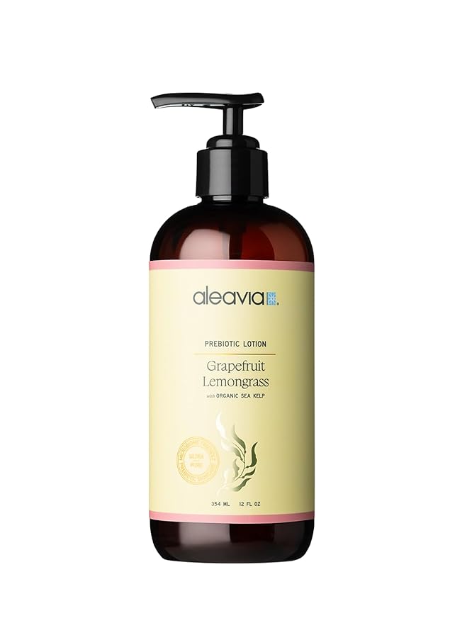 Aleavia Grapefruit Lemongrass Prebiotic Body Lotion – Lightly Scented, All-Natural Moisturizing Body Lotion with Organic Essential Oils – 12 Oz-GlimoraGlow