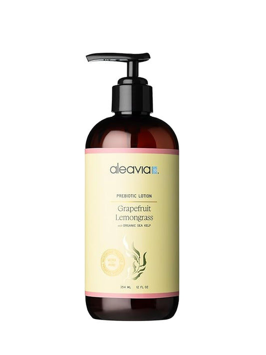 Aleavia Grapefruit Lemongrass Prebiotic Body Lotion – Lightly Scented, All-Natural Moisturizing Body Lotion with Organic Essential Oils – 12 Oz-GlimoraGlow