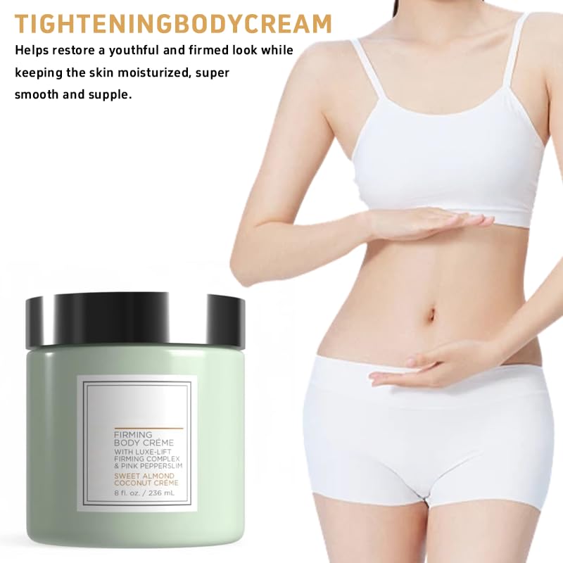Champagne Lift Body Creme,lift firming body creme, with Luxe-Lift Firming Complex & Pink Pepperslim,Deep Hydration & Smoothing, Hydrates Dry Skin Arms & Legs(Sweet Almond Coconut)-GlimoraGlow