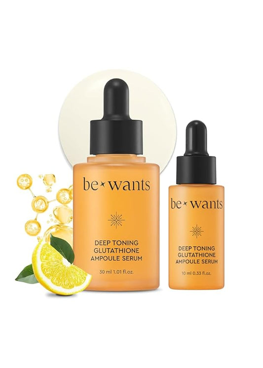 Bewants Deep Toning Glutathione Ampoule Serum | Korean Skincare with Vitamin C & Calendula Extract Oil, 1.01 fl.oz + 0.33 fl.oz (2 Pack)-GlimoraGlow