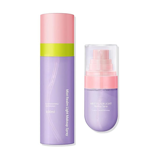 2PCS Makeup Setting Spray for Face,Waterproof Setting Spray for Makeup,Long Lasting Oil Control Finishing Holding Face Mist,Refreshing Hydrating Glossy and Matte Fixing Facial Mist Make Up Set A5-GlimoraGlow