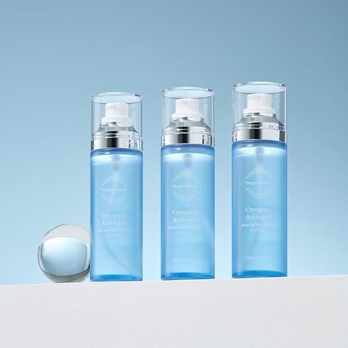 Cryogenic Activator (100ml / 3.38oz) – Facial Mist Toner for Hydrating, Soothing, and Cooling, Naturally Derived Deep Sea Water with Pure Oxygen, Suitable for All Skin Types-GlimoraGlow