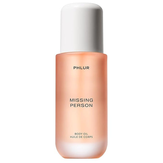 PHLUR Missing Person Body Oil For Women & Men - Lightweight & Nourishing - With Ceramide-Rich Oils & Skin-Mimicking Lipids - Bergamont, Musk, Orange & Sandalwood Floral Scented Body Oil (4 Fl Oz)-GlimoraGlow