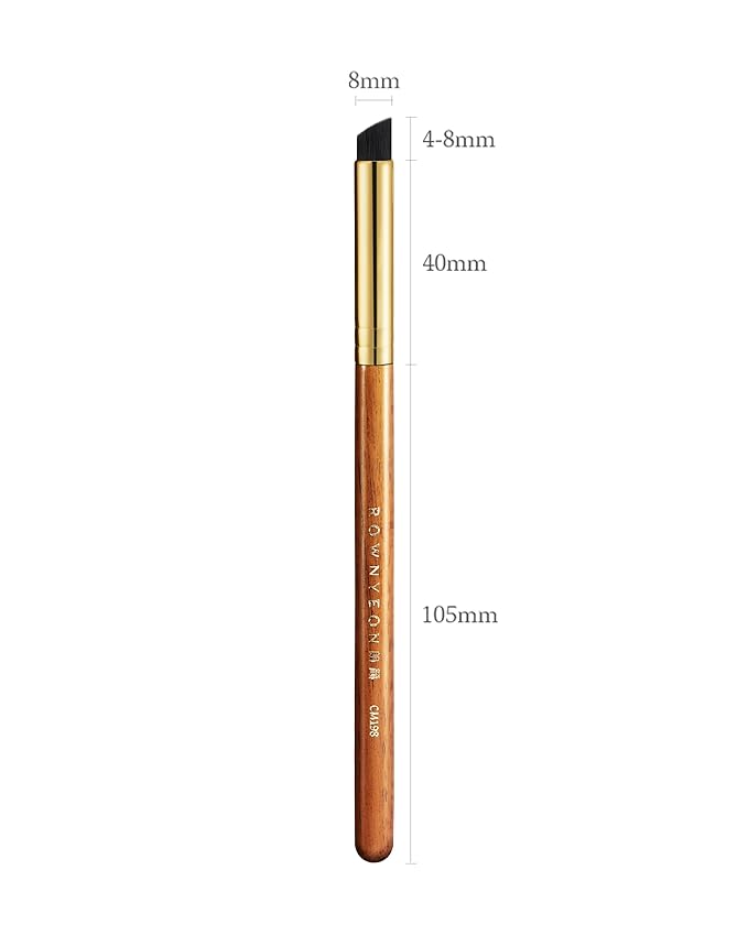 Desert Oak Series VelvetSlant Lip Artist - 45° Slanted Lip Brush for Gradient & Feathered Lips, Ultra-Soft Vegan Nylon, Bubinga Wood Handle (CM 198)-GlimoraGlow