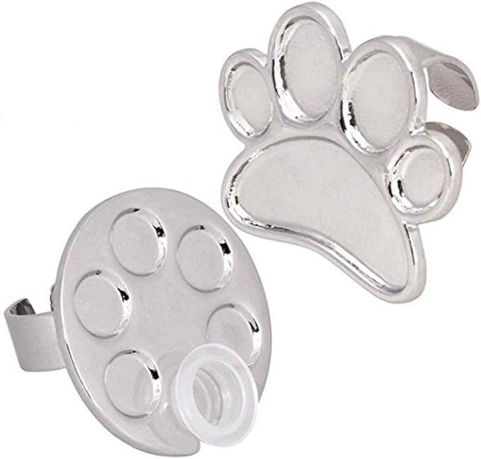 2 Pcs/Lot Mini Manicure Palette Wearable Metal Nail Art Polish Holder Paint Palette Finger Rings Nail Art Tools Palettes Palette Cups-GlimoraGlow