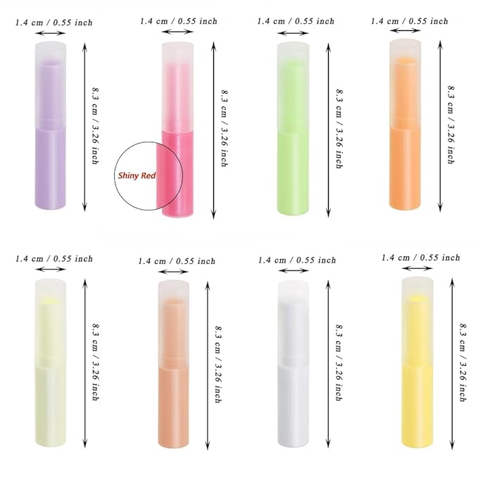 0.14oz Empty Flavored Lip Balm Container Tubes Plastic Homemade Moisturizing Lip Stick with Caps Bulk Fit for Women Adult DIY Making Supplies, 25 Count (Multicolor)-GlimoraGlow