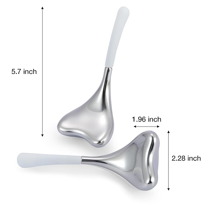 2-in-1 Gua Sha Cryo Sticks, Facial Skin Care Tools for Women Face and Eyes Massage, Unbreakable Stainless Steel Esthetician Supplies, Cooling Spa Ice Globes Roller with Carry Case-GlimoraGlow